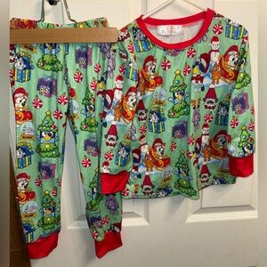 Boutique brand Bluey pajamas outfit 4T